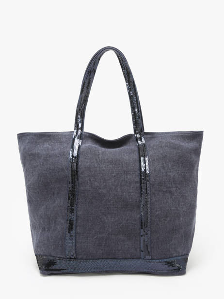 Schoudertas Met Rits L Le Cabas Linnen Vanessa bruno Blauw cabas lin 31V40409 ander zicht 4